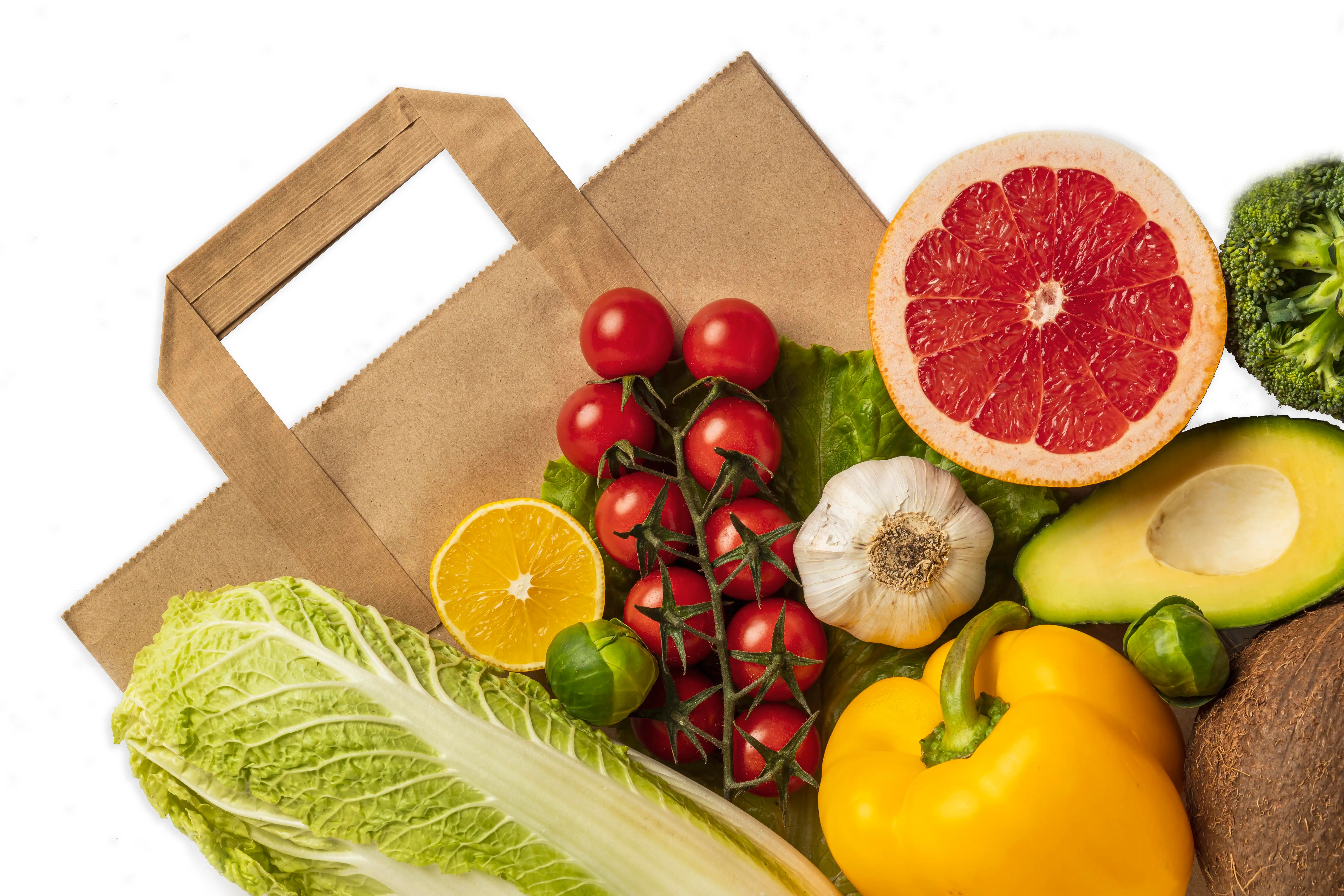 Sacola com verduras